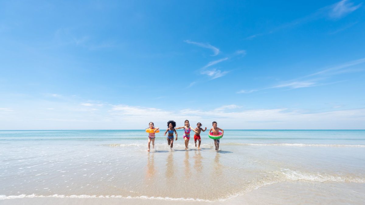 kids on beach